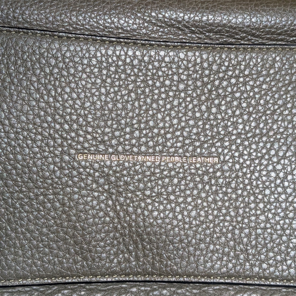 Coach Pebbled Leather Carryall Tote in Olive Gray - Picture 2 of 8